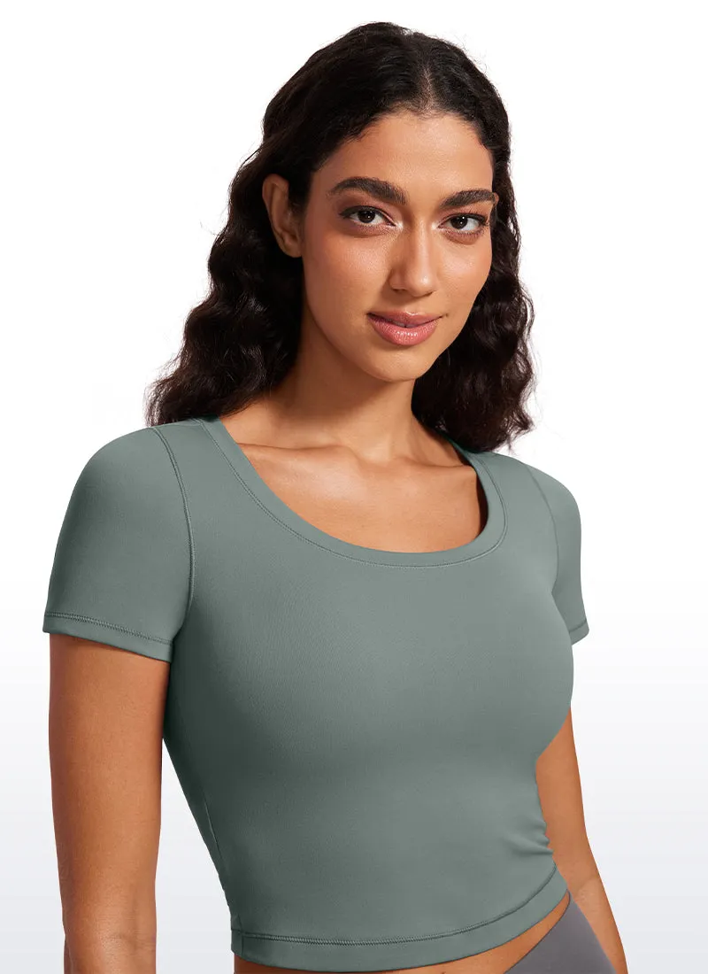 Butterluxe Scoop Neck Cropped Short Sleeves sold by CRZ Yoga product image thumbnail 4
