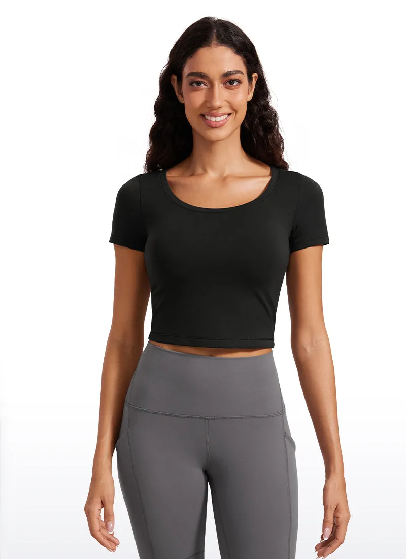 Butterluxe Scoop Neck Cropped Short Sleeves sold by CRZ Yoga product image thumbnail 5