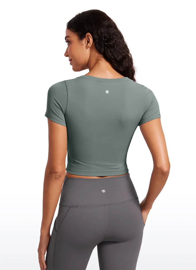 Butterluxe Scoop Neck Cropped Short Sleeves sold by CRZ Yoga product image thumbnail 2