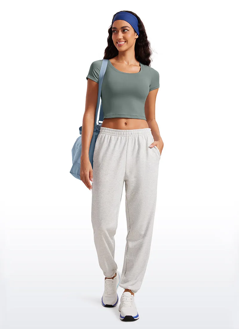 Butterluxe Scoop Neck Cropped Short Sleeves sold by CRZ Yoga product image thumbnail 3