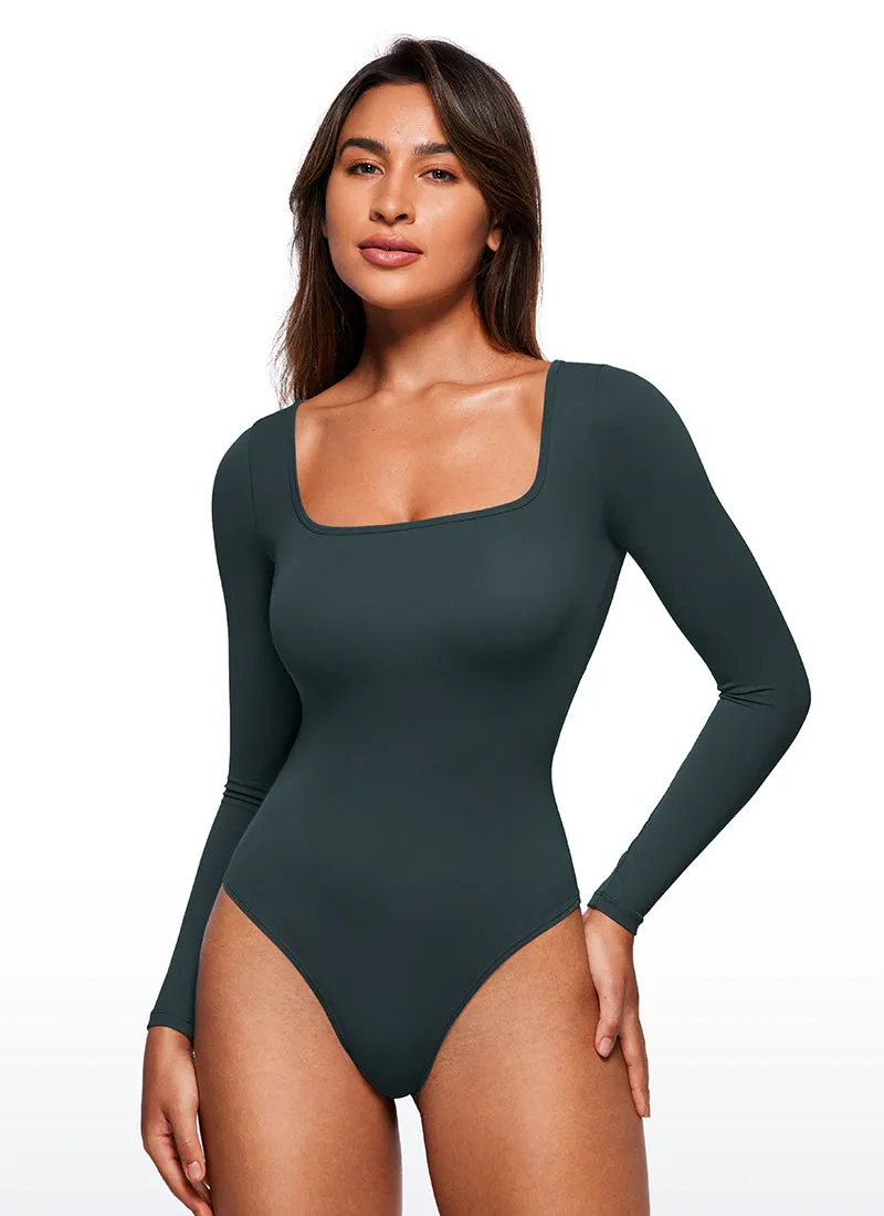 Butterluxe Square Neck Long Sleeve Bodysuits sold by CRZ Yoga
