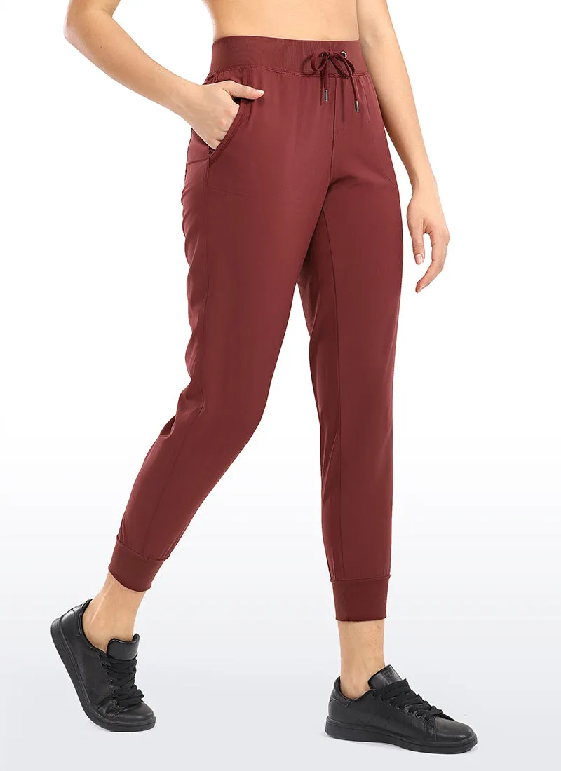 Feathery-Fit Drawstring Jogger with Pockets 28'' - Flat Waistband sold by CRZ Yoga