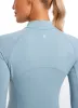 Brushed Half-Zip Long Sleeve with Thumbholes sold by CRZ Yoga