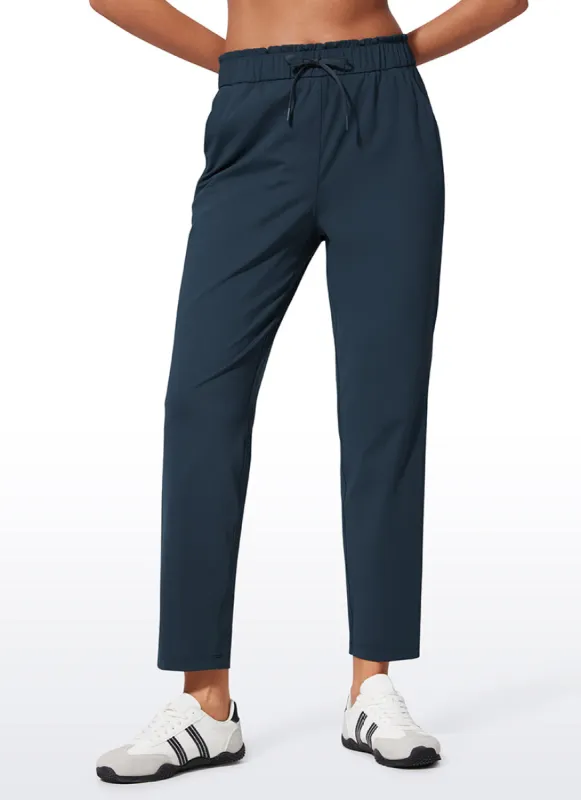 Stretch Drawstring High Waist 7/8 Pants with Pockets 27'' made by CRZ Yoga