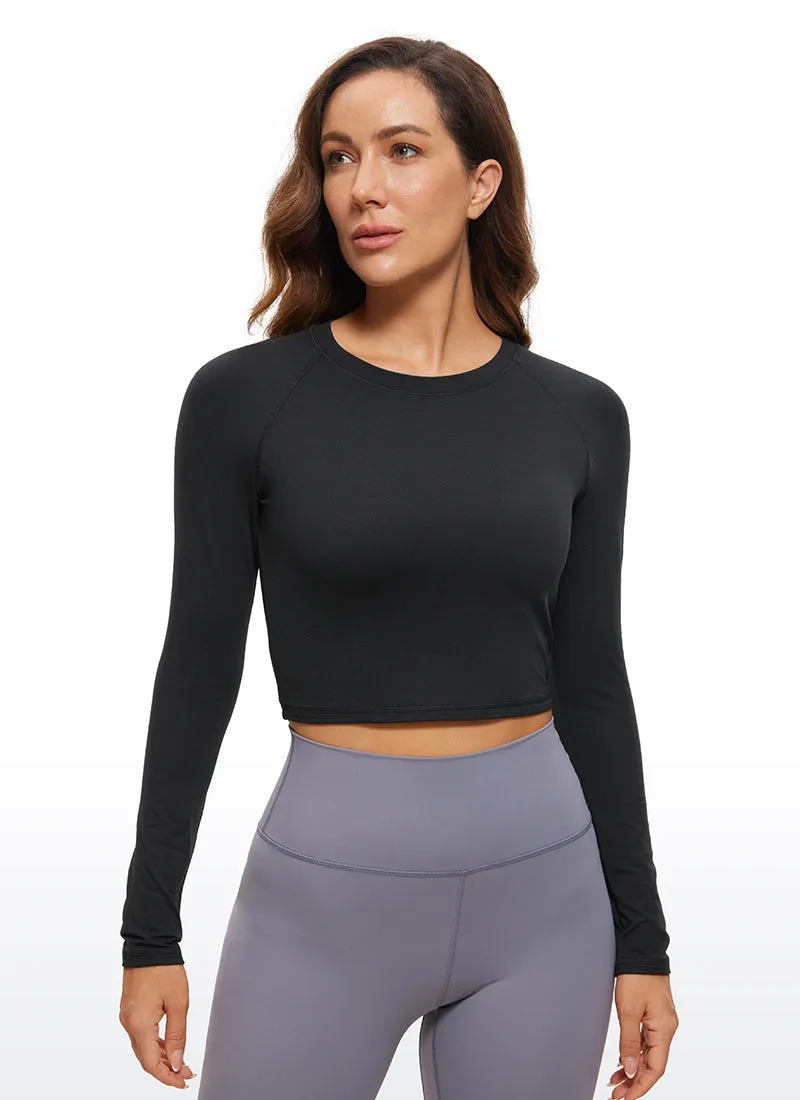 Brushed High Neck Cropped Long Sleeve sold by CRZ Yoga