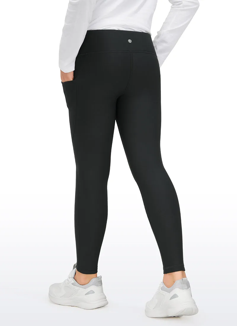 Thermal Fleece Lined Soft Girls Water-Resistant Pocketed Leggings sold by CRZ Yoga product image thumbnail 2