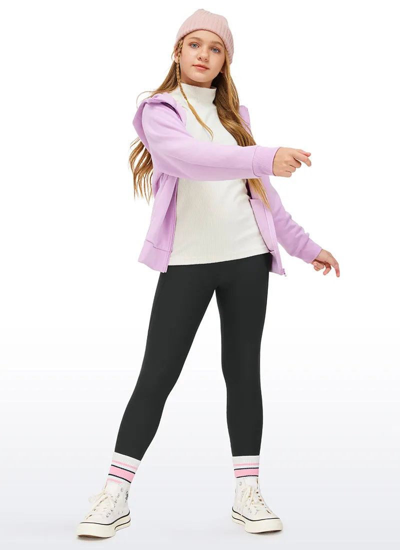 Thermal Fleece Lined Soft Girls Water-Resistant Pocketed Leggings sold by CRZ Yoga product image thumbnail 3