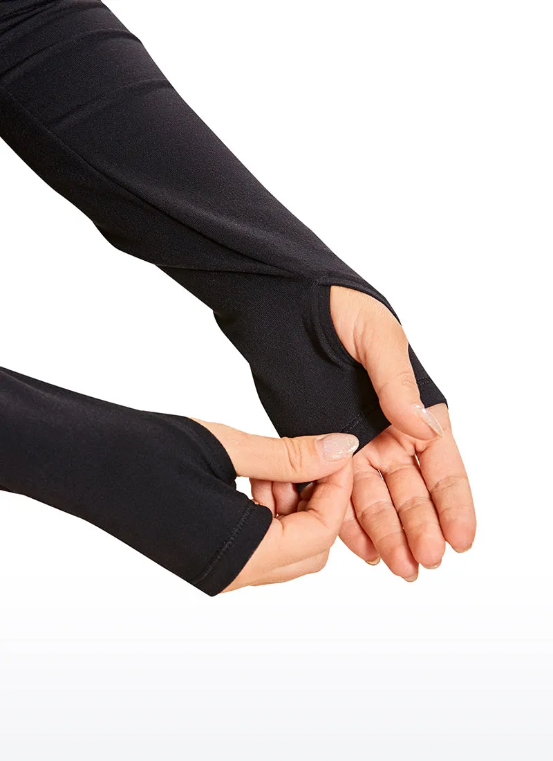 Brushed Thumbhole Cropped Long Sleeve sold by CRZ Yoga product image thumbnail 4