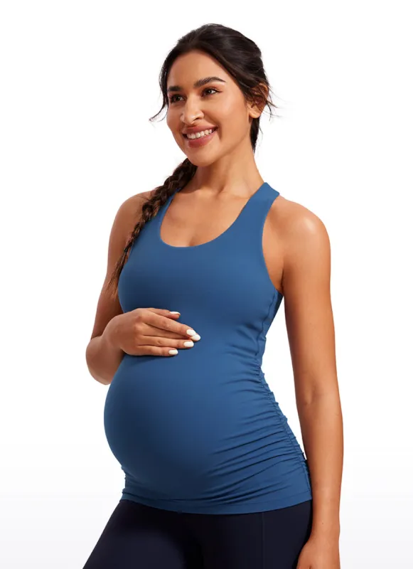 Butterluxe Maternity Built in Bra Ruched Tank sold by CRZ Yoga
