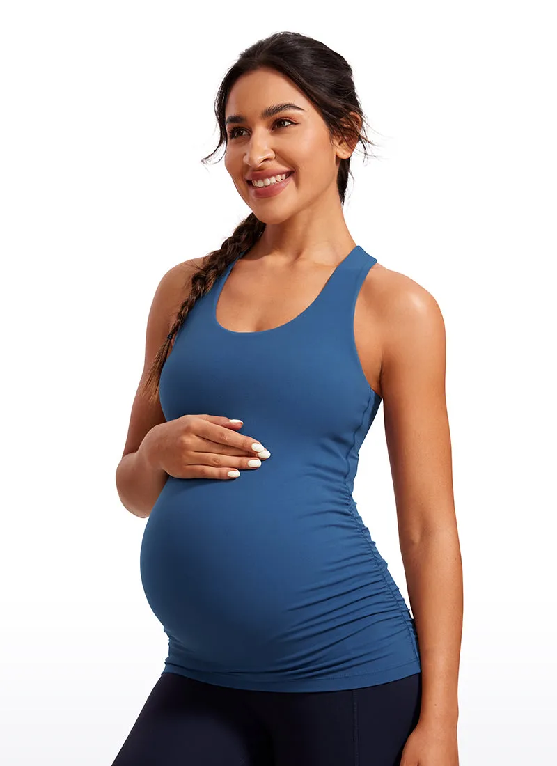 Butterluxe Maternity Built in Bra Ruched Tank sold by CRZ Yoga