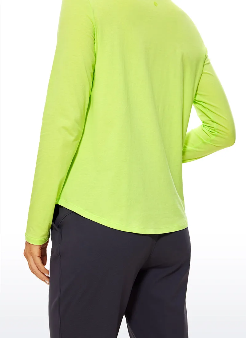 Pima Cotton Workout Long Sleeve sold by CRZ Yoga product image thumbnail 4