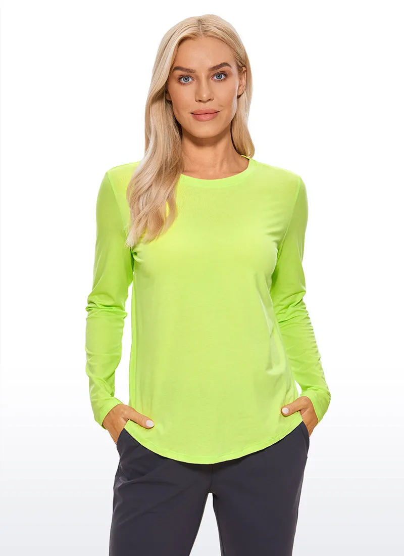 Pima Cotton Workout Long Sleeve sold by CRZ Yoga