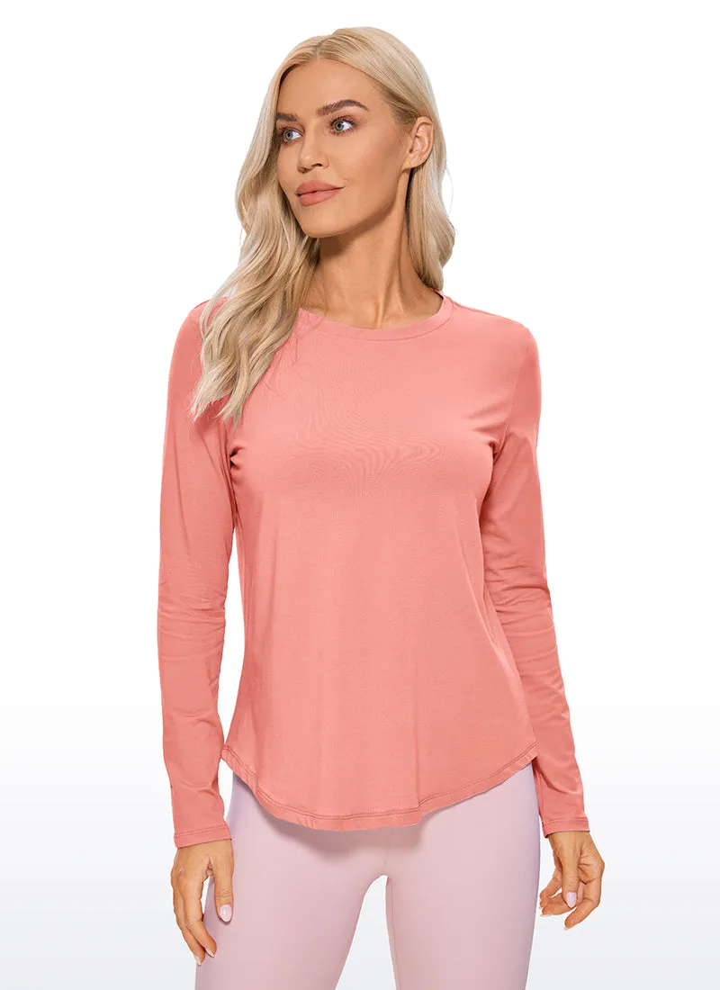 Pima Cotton Workout Long Sleeve sold by CRZ Yoga product image thumbnail 5