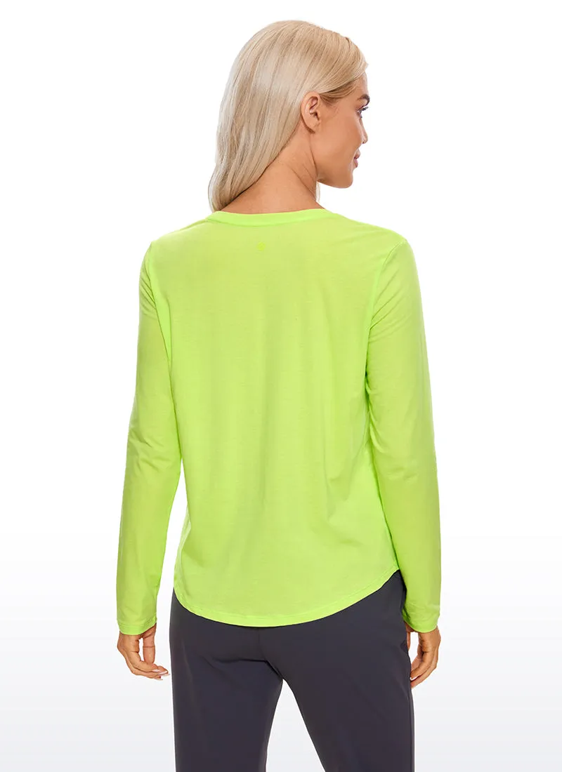 Pima Cotton Workout Long Sleeve sold by CRZ Yoga product image thumbnail 2
