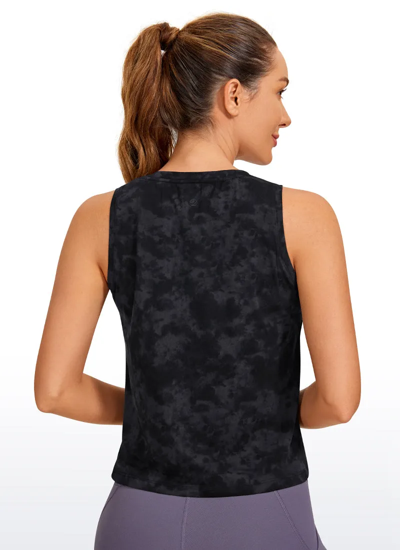 Pima Cotton Crop Tank Round Neck sold by CRZ Yoga product image thumbnail 2