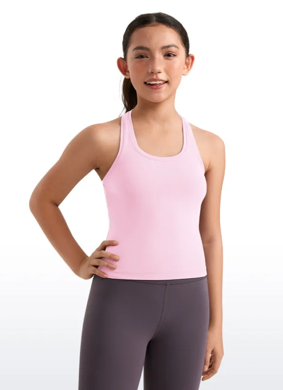 Butterluxe Girls Waist-Length Crewneck Tank Racerback sold by CRZ Yoga