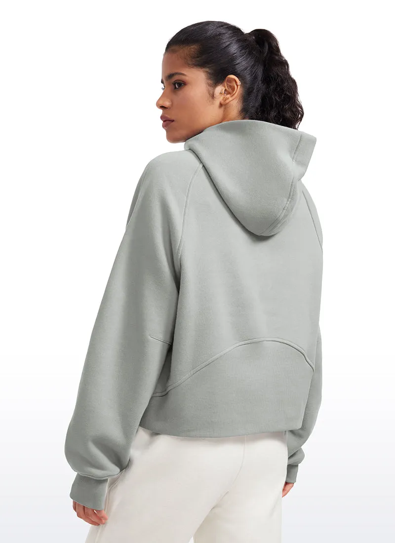 Fleece Lined Half Zip Hoodies with Thumb Holes sold by CRZ Yoga product image thumbnail 2