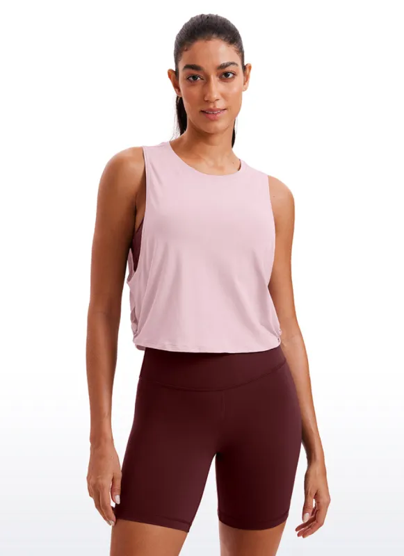Pima Cotton Crop Tank Deep Armhole sold by CRZ Yoga