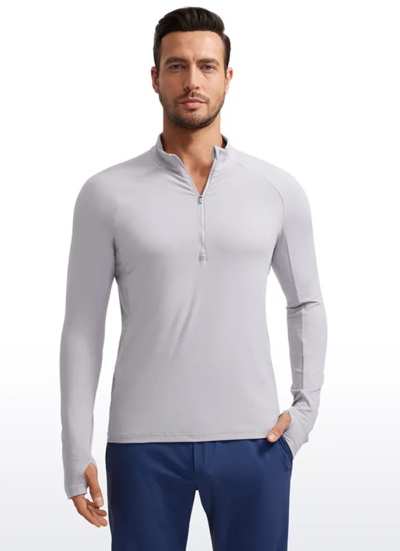 Brushed Half Zip Long Sleeve with Thumbhole sold by CRZ Yoga