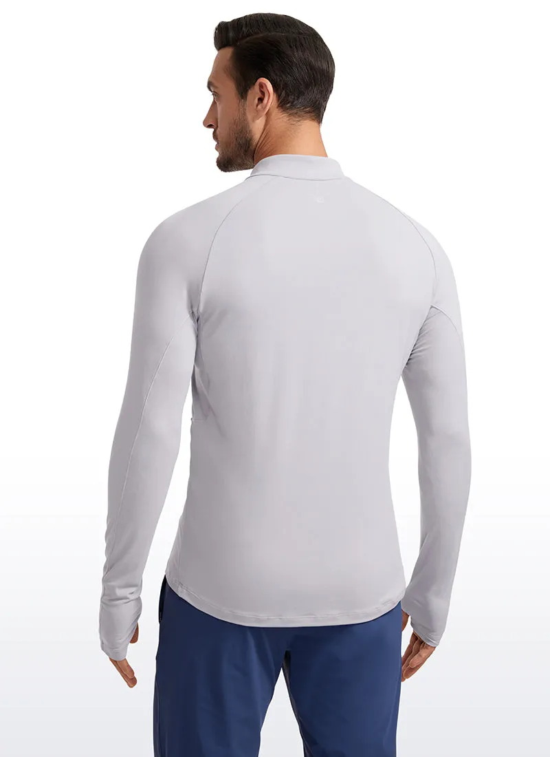 Brushed Half Zip Long Sleeve with Thumbhole sold by CRZ Yoga product image thumbnail 2