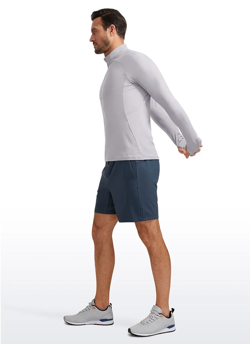 Brushed Half Zip Long Sleeve with Thumbhole sold by CRZ Yoga product image thumbnail 3