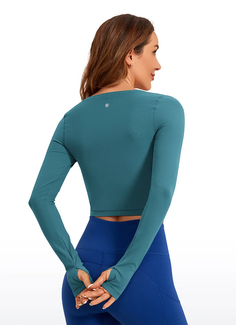 Butterluxe Scoop Neck Cropped Long Sleeve sold by CRZ Yoga product image thumbnail 2