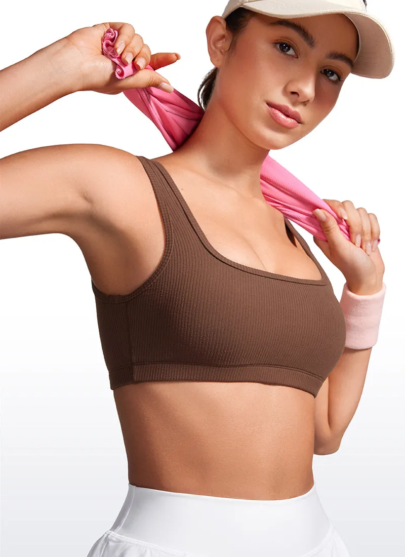 Ribbed Square Neck Padded Mini Bra sold by CRZ Yoga product image thumbnail 4