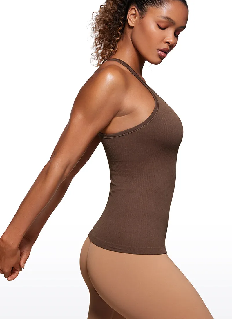 Seamless Racerback Ribbed Hip Length Tank sold by CRZ Yoga product image thumbnail 5