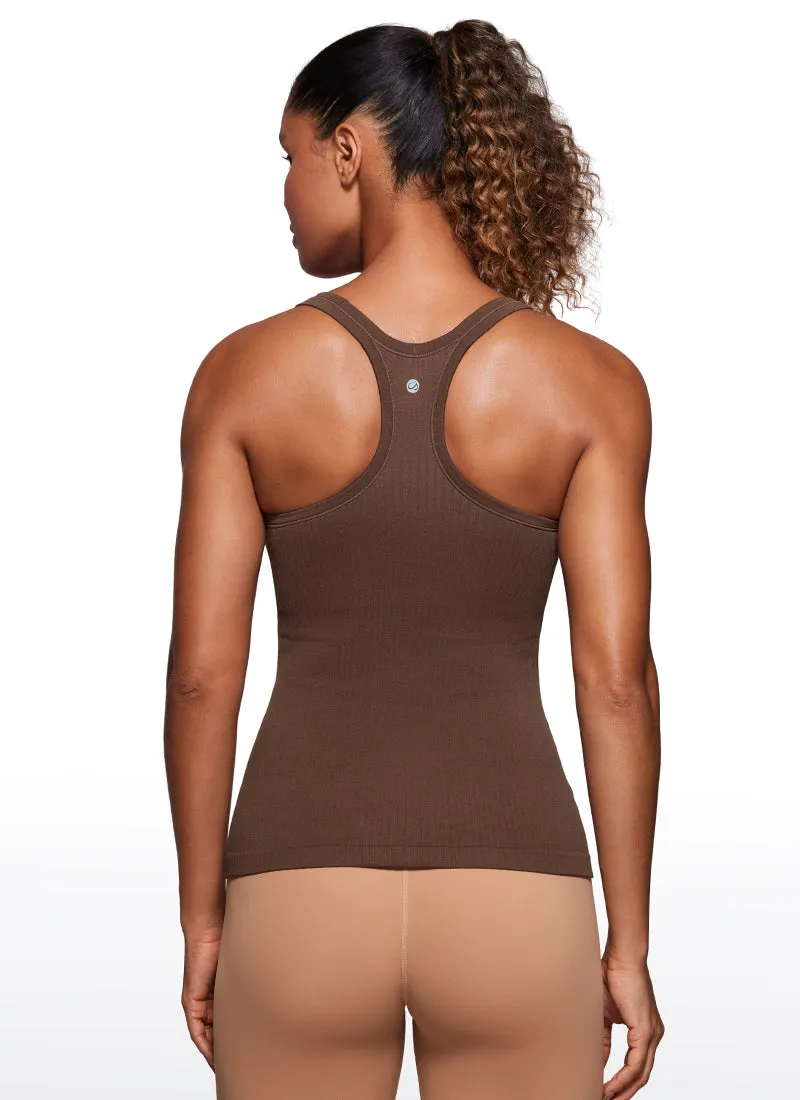 Seamless Racerback Ribbed Hip Length Tank sold by CRZ Yoga product image thumbnail 2