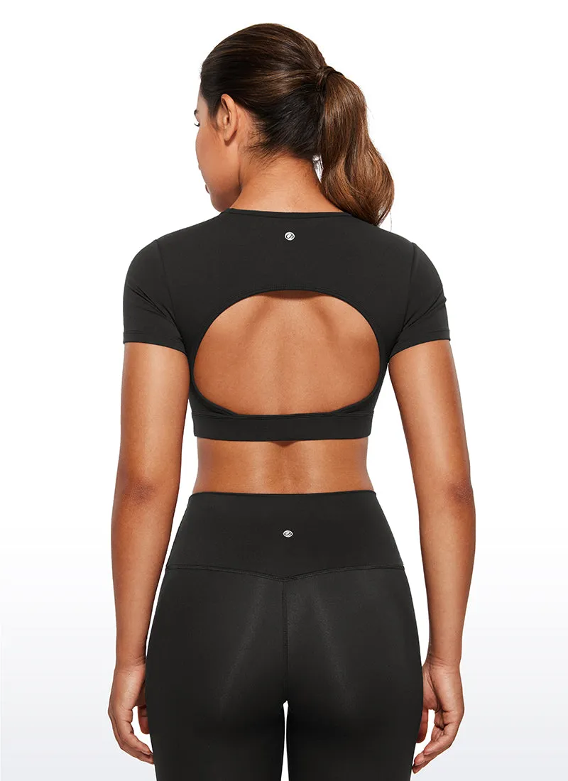 Butterluxe Open Back Cropped Short Sleeves sold by CRZ Yoga product image thumbnail 5