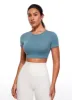 Butterluxe Open Back Cropped Short Sleeves sold by CRZ Yoga