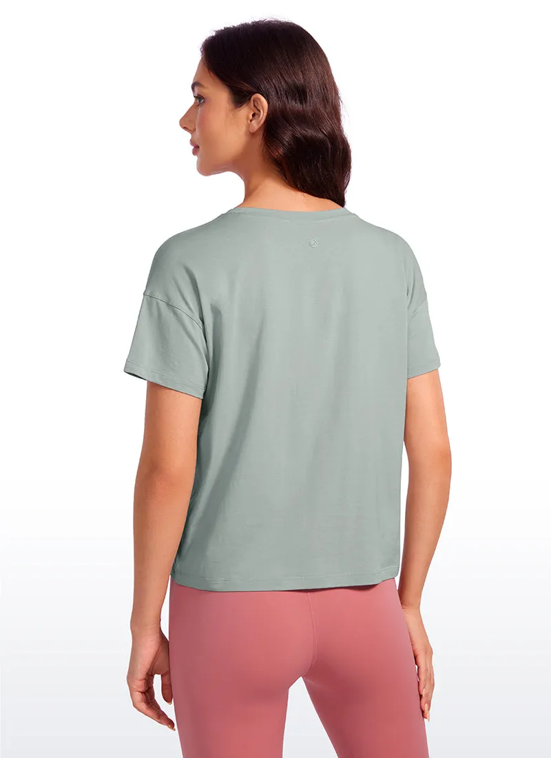 Pima Cotton Loose Fit Short Sleeve sold by CRZ Yoga product image thumbnail 2
