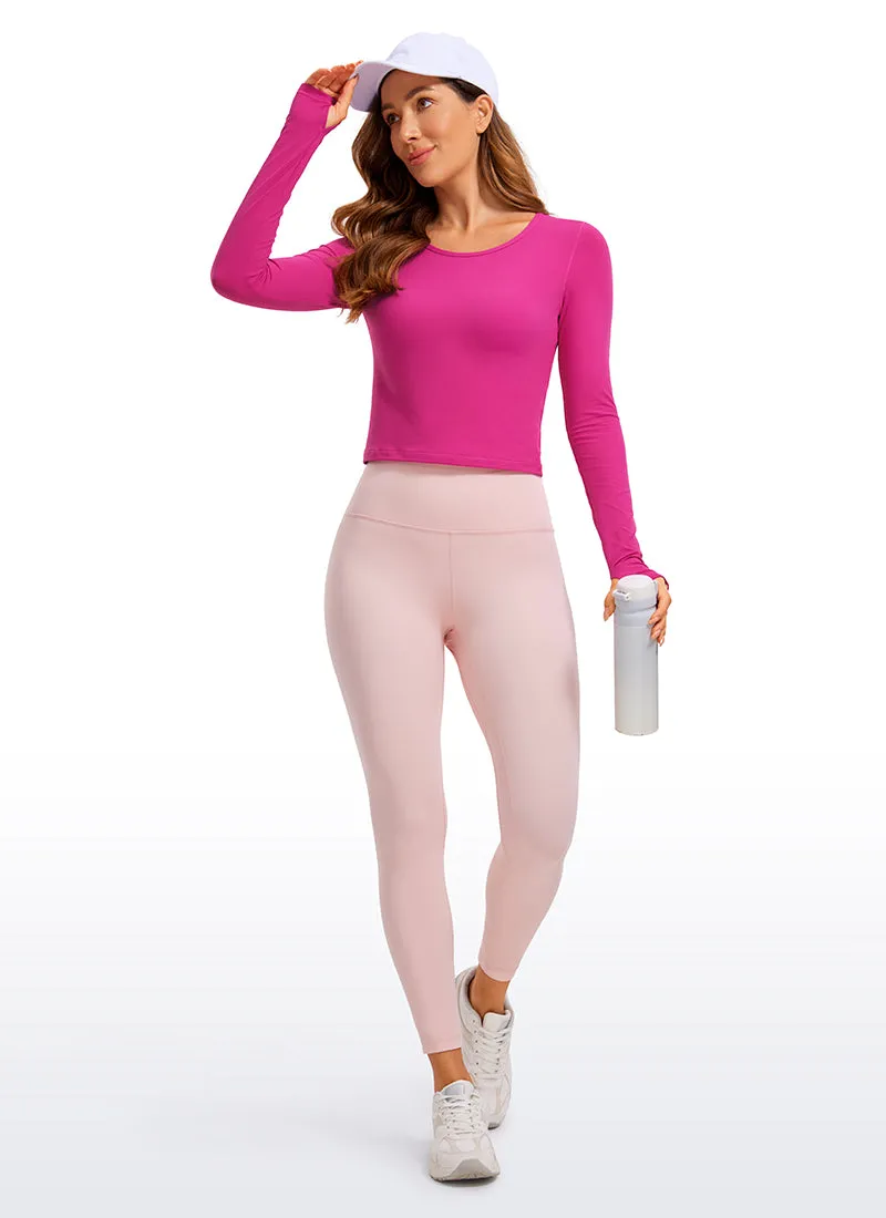 Brushed Thumbhole Cropped Long Sleeve sold by CRZ Yoga product image thumbnail 3