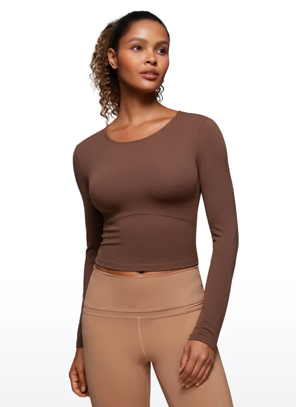 Butterluxe Cropped Front Seam Long Sleeve sold by CRZ Yoga