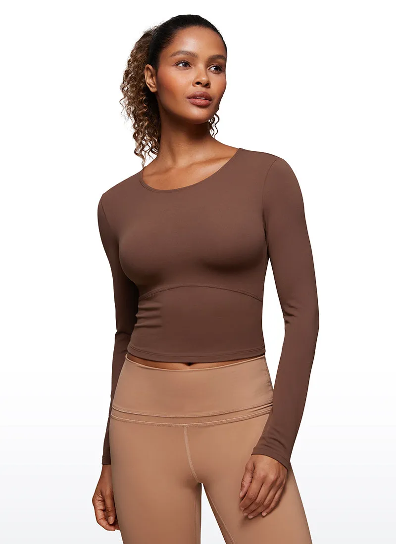 Butterluxe Front Seam Cropped Long Sleeve sold by CRZ Yoga