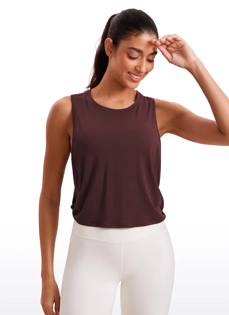 Pima Cotton Crop Deep Armhole Tank sold by CRZ Yoga product image thumbnail 5