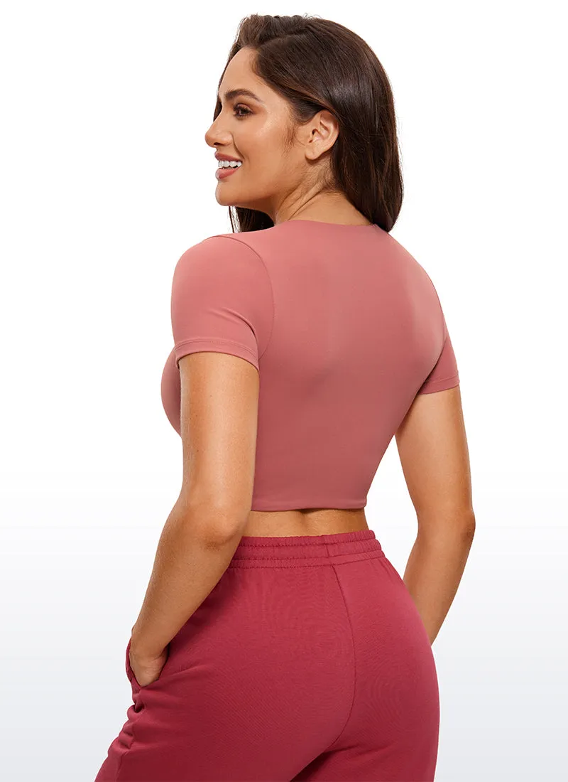 Butterluxe Double Lined Cropped Short Sleeve sold by CRZ Yoga product image thumbnail 2