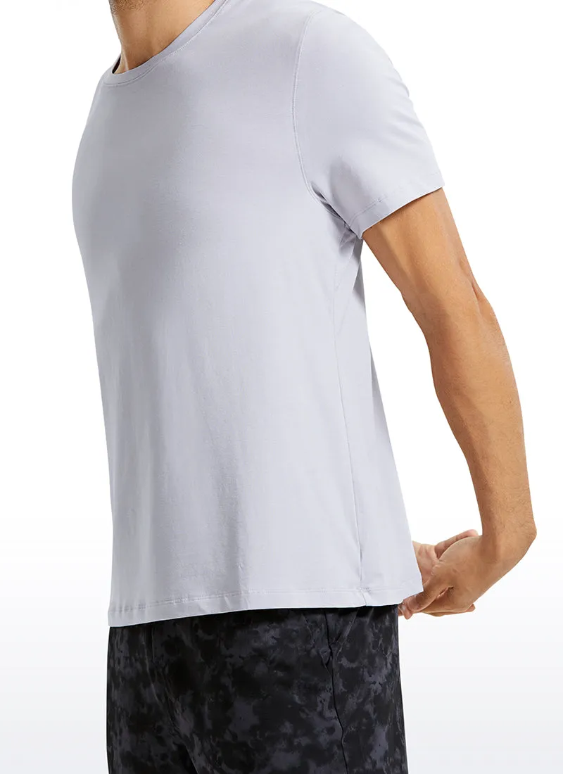 Pima Cotton Short Sleeve Round Neck sold by CRZ Yoga product image thumbnail 4
