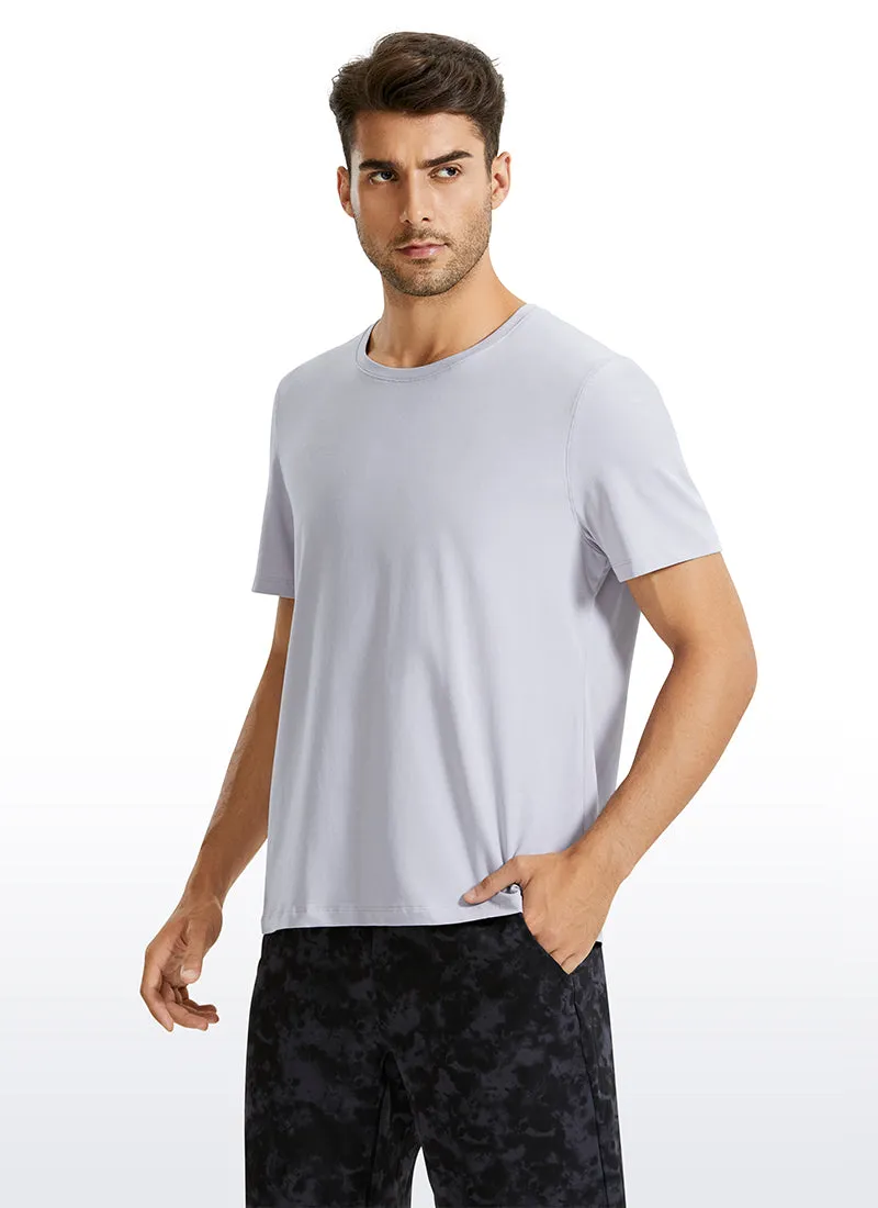 Pima Cotton Short Sleeve Round Neck sold by CRZ Yoga