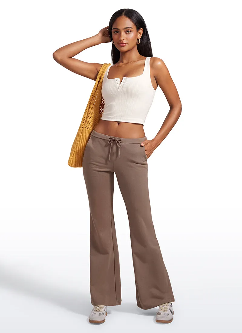 Ribbed Henley Neck Build-in Bra Tanks sold by CRZ Yoga product image thumbnail 3