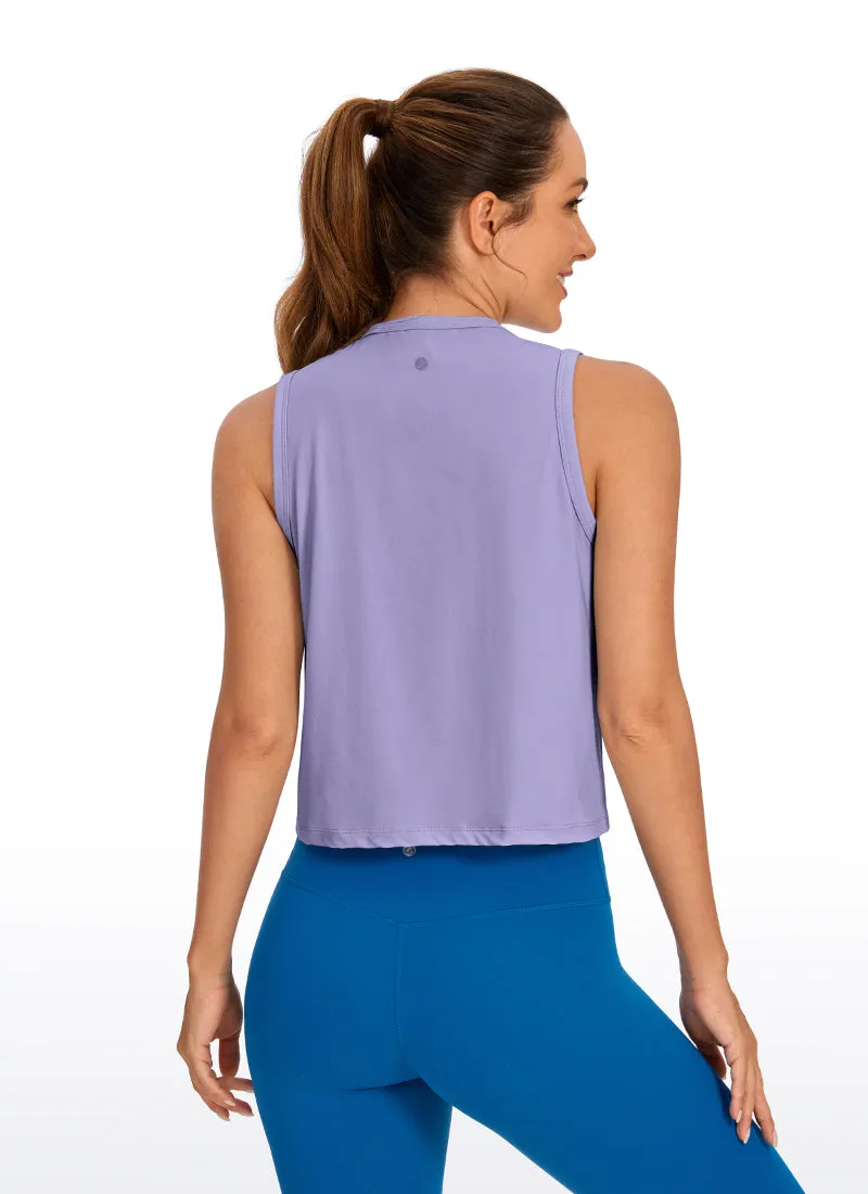 Pima Cotton High Neck Cropped Tank sold by CRZ Yoga product image thumbnail 5