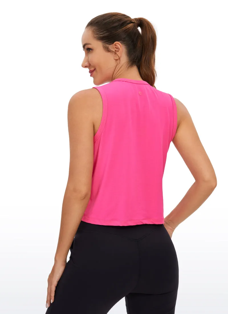 Pima Cotton High Neck Cropped Tank sold by CRZ Yoga product image thumbnail 2