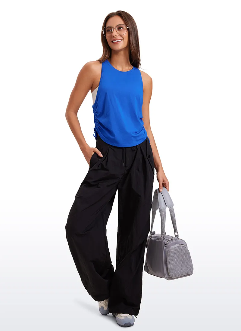 Pima Cotton Racerback Ruched Side Tank sold by CRZ Yoga product image thumbnail 3