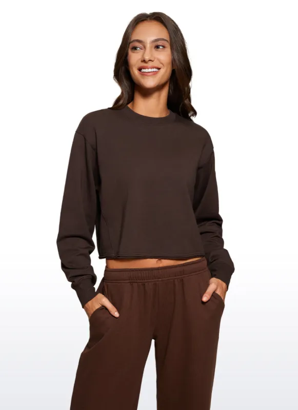 Amenity Double Raw Hem Sweatshirt sold by CRZ Yoga