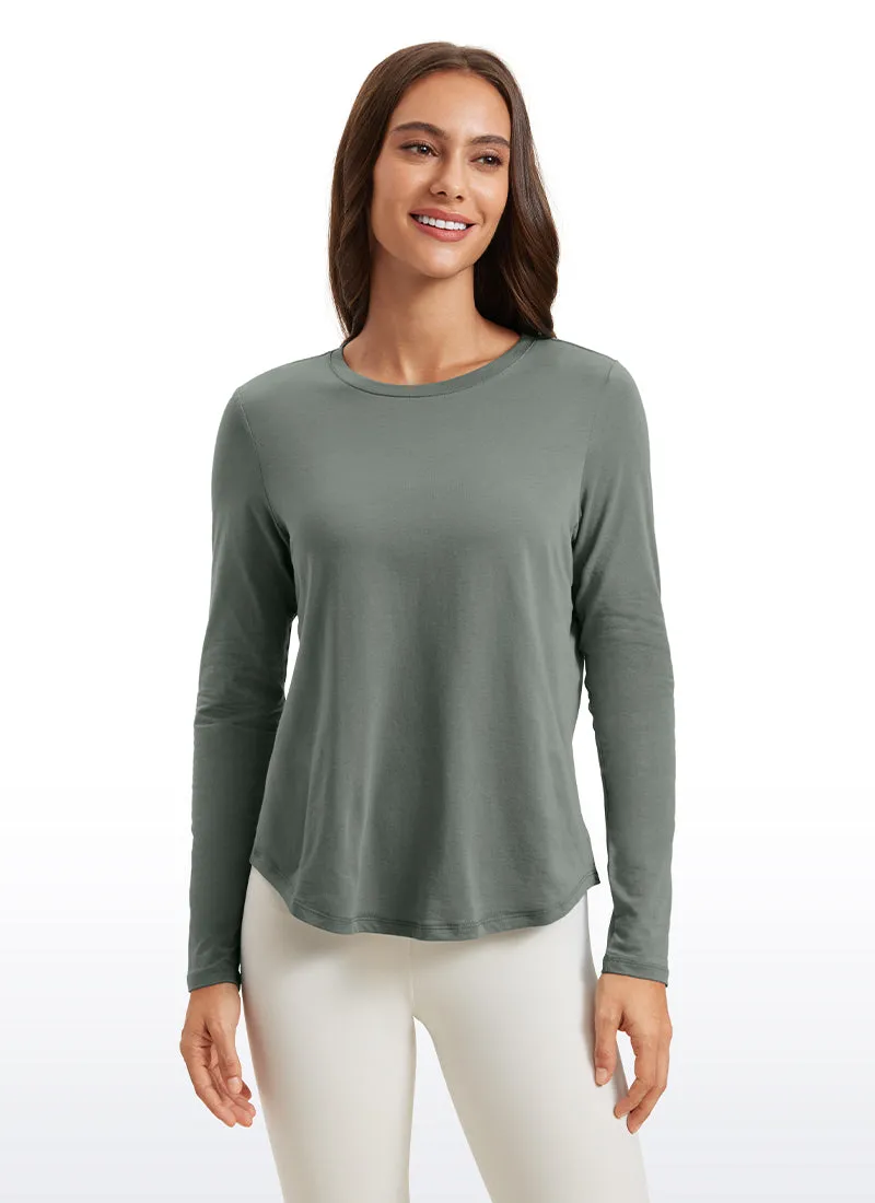 Pima Cotton Workout Long Sleeve sold by CRZ Yoga product image thumbnail 5