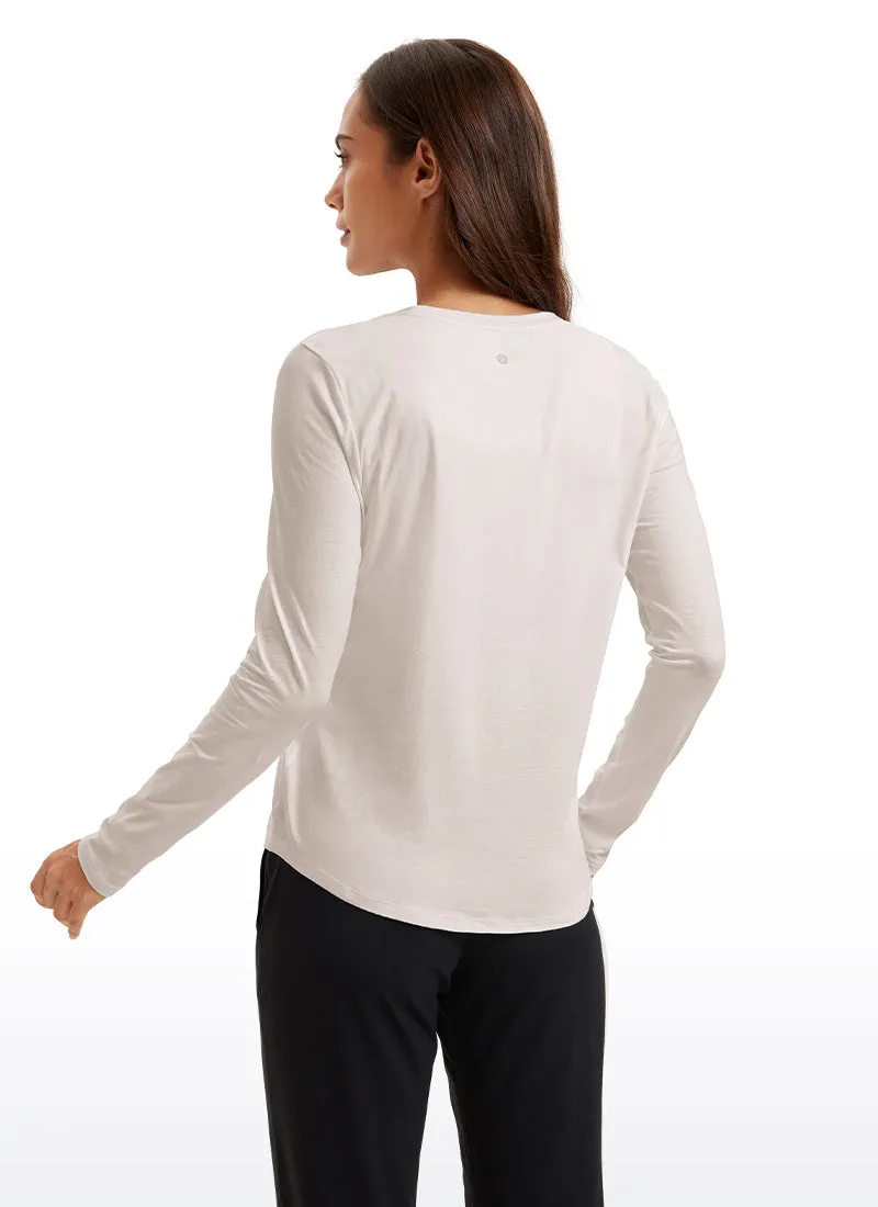 Pima Cotton Workout Long Sleeve sold by CRZ Yoga product image thumbnail 2