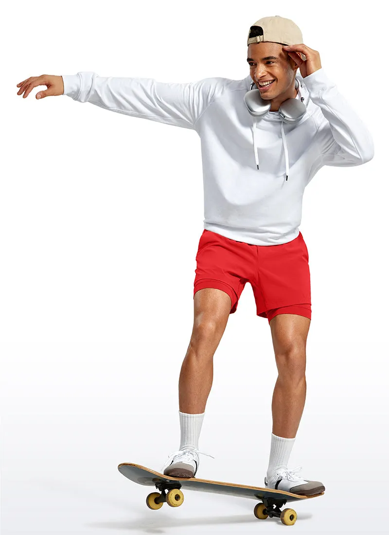 Feathery-Fit 2 in 1 Athletic Shorts 5''- with Pockets & Long Liner sold by CRZ Yoga product image thumbnail 3