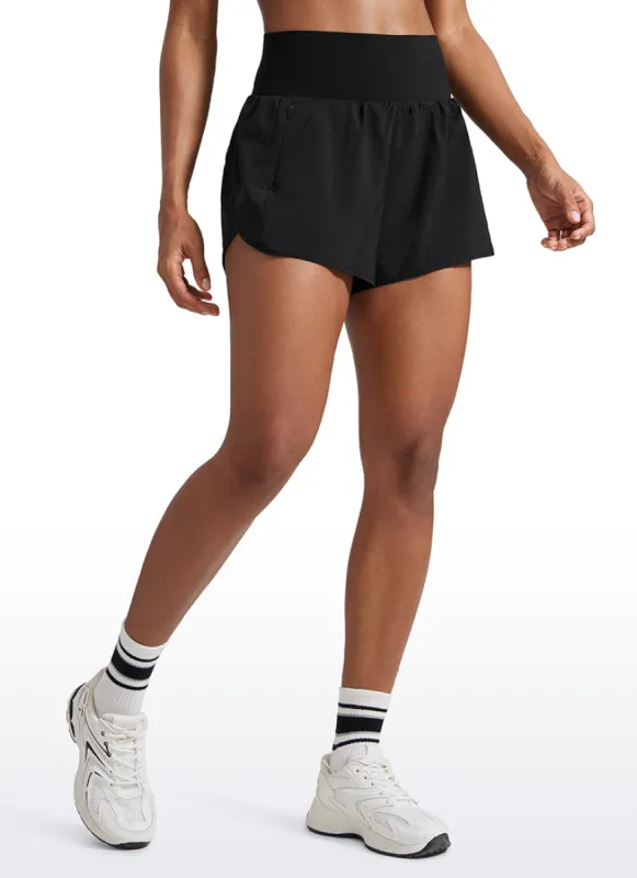 Feathery-Fit Soft High Rise Ruffled Trim Shorts 3'' sold by CRZ Yoga