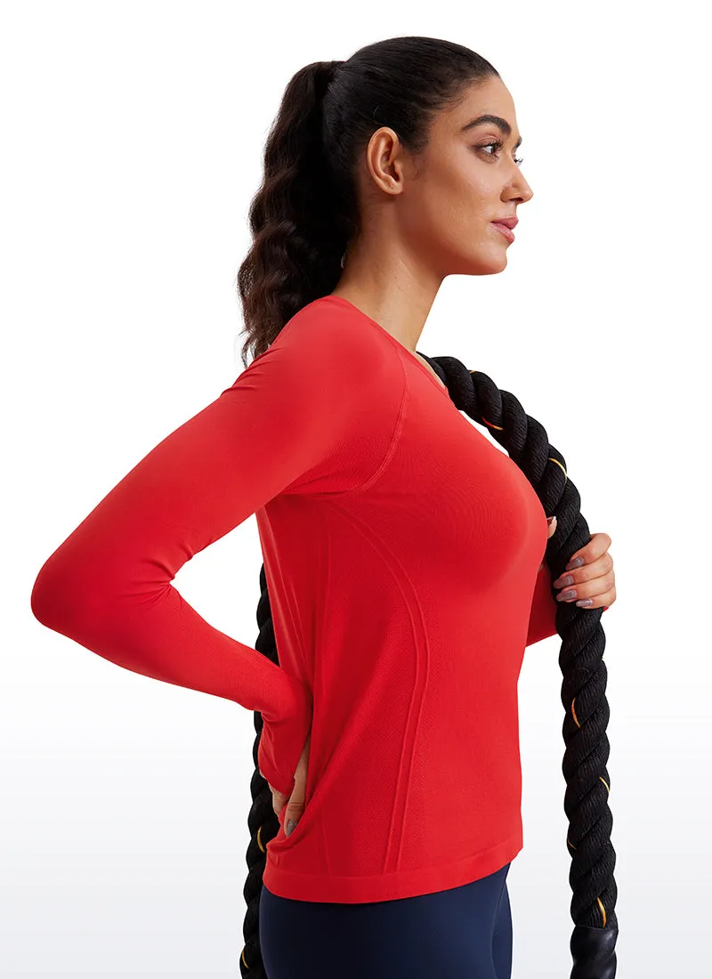 Seamless Thumbhole Long Sleeve sold by CRZ Yoga product image thumbnail 4