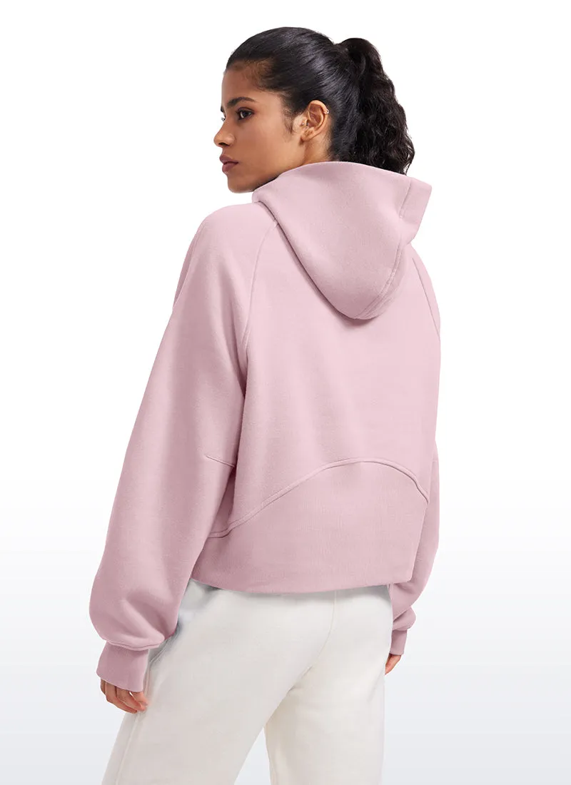 Fleece Lined Half Zip Hoodies with Thumb Holes sold by CRZ Yoga product image thumbnail 2